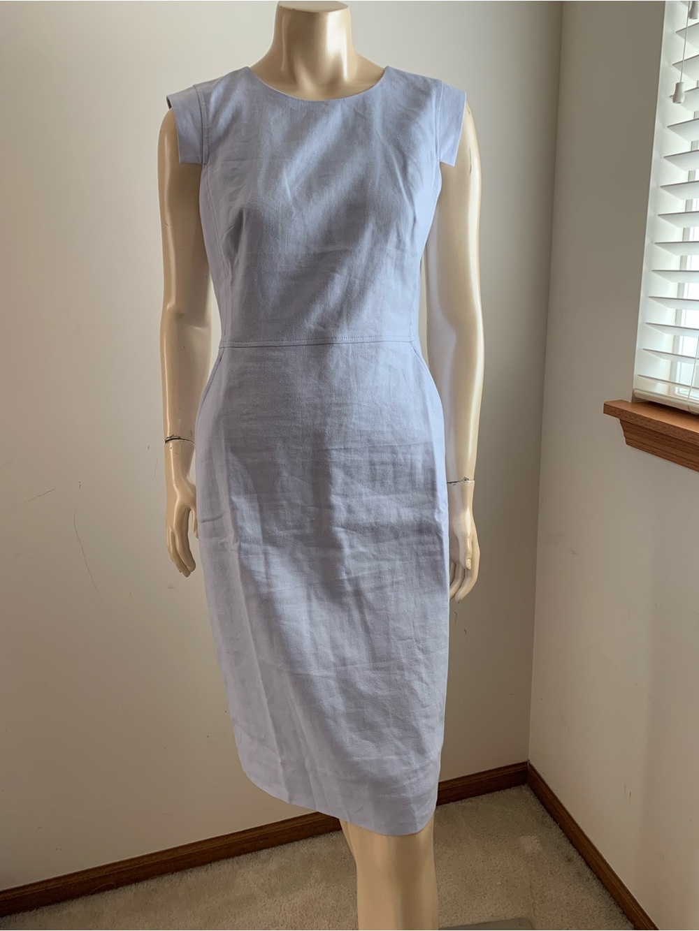 ❤️J Crew Linen Sheath Midi Dress
